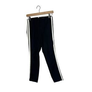 Rag & Bone Simone Slim Fit Hight Rise Side White Stripe Stretch Navy‎ Pants Sz 4